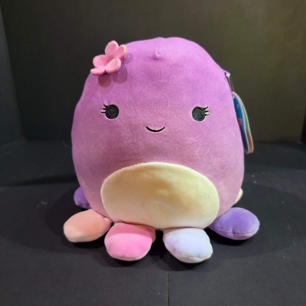 Squishmallows Violet Octopus 8" Plush Flower Purple Pastel Tentacles Kellytoy